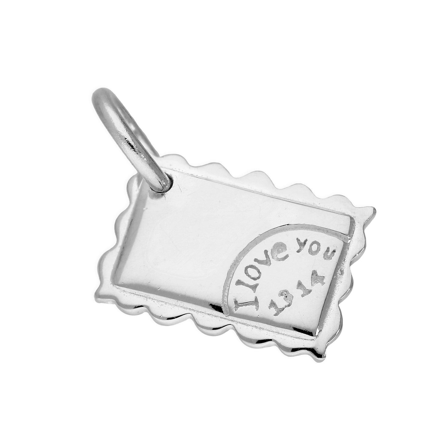 Fancy Sterling Silver I Love You Letter Charm