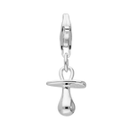 Sterling Silver Baby's Dummy Clip on Charm
