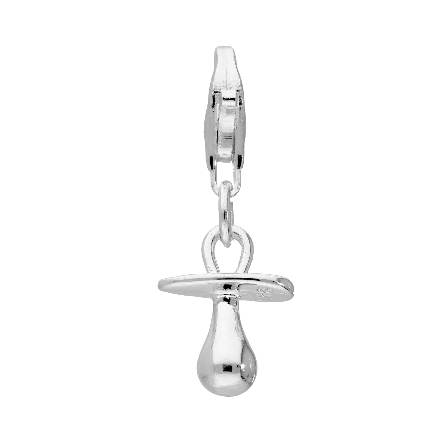Sterling Silver Baby's Dummy Clip on Charm