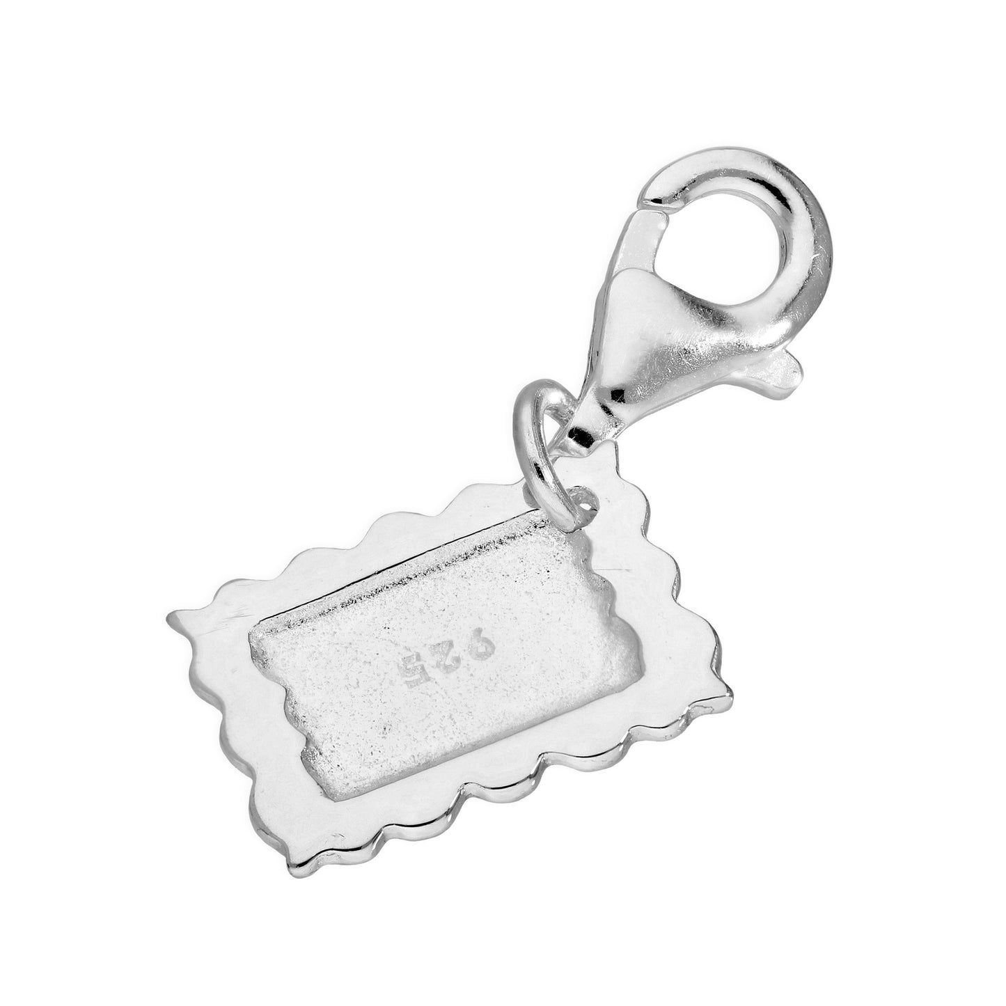 Fancy Sterling Silver I Love You Letter Clip on Charm