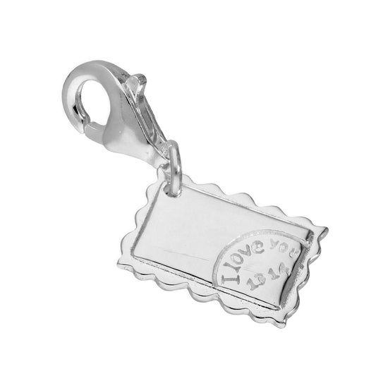 Fancy Sterling Silver I Love You Letter Clip on Charm