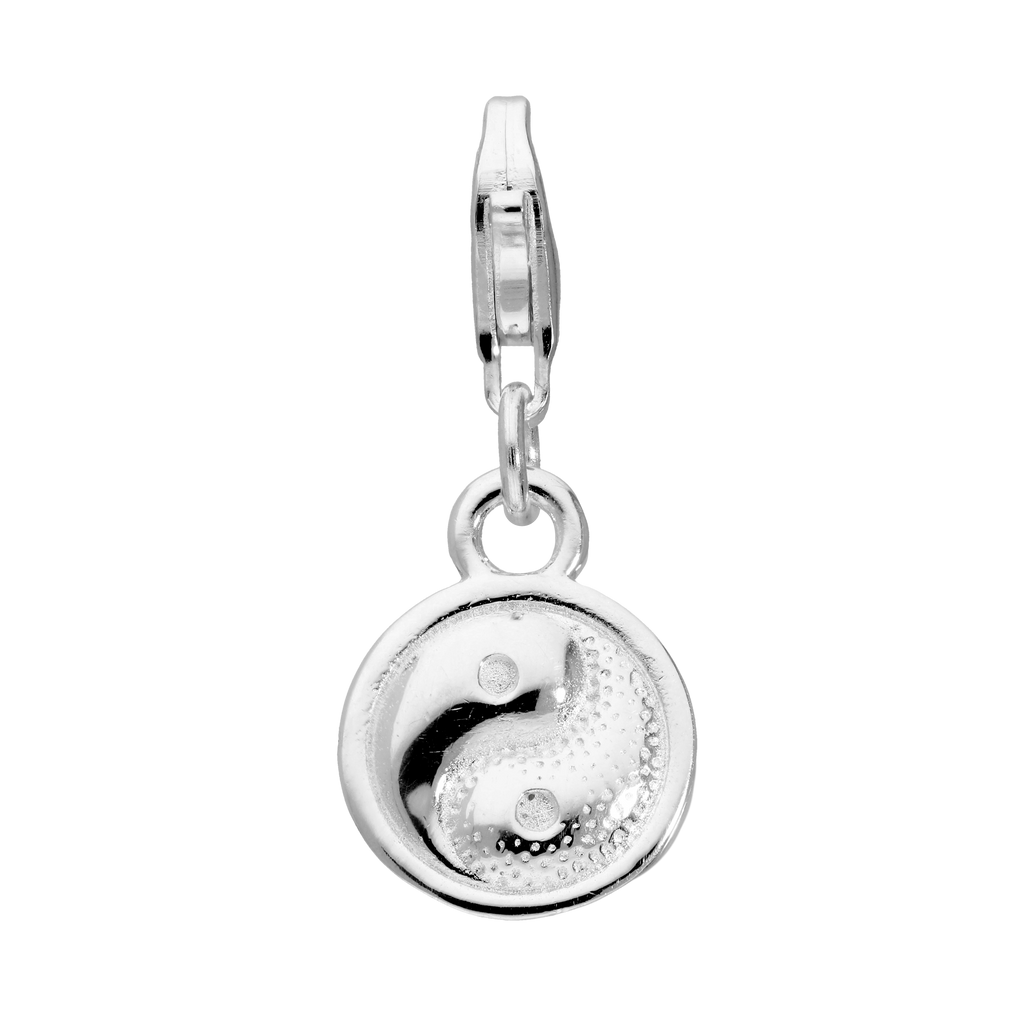 Sterling Silver Yin & Yang Clip on Charm