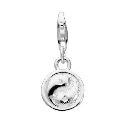Sterling Silver Yin & Yang Clip on Charm