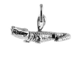 Sterling Silver 3D Alligator Charm