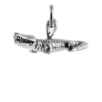 Sterling Silver 3D Alligator Charm