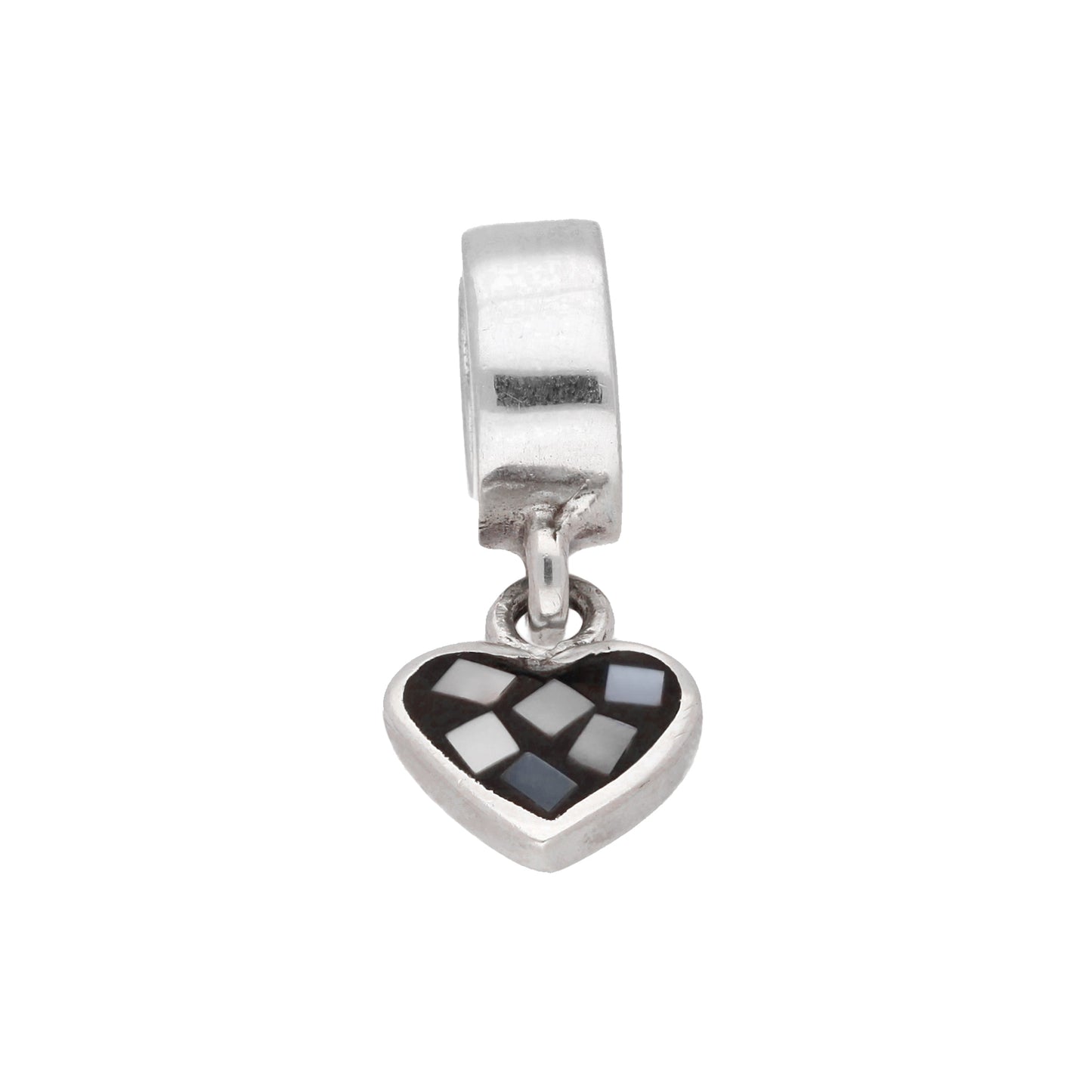 Sterling Silver Hanging Heart Bead Charm