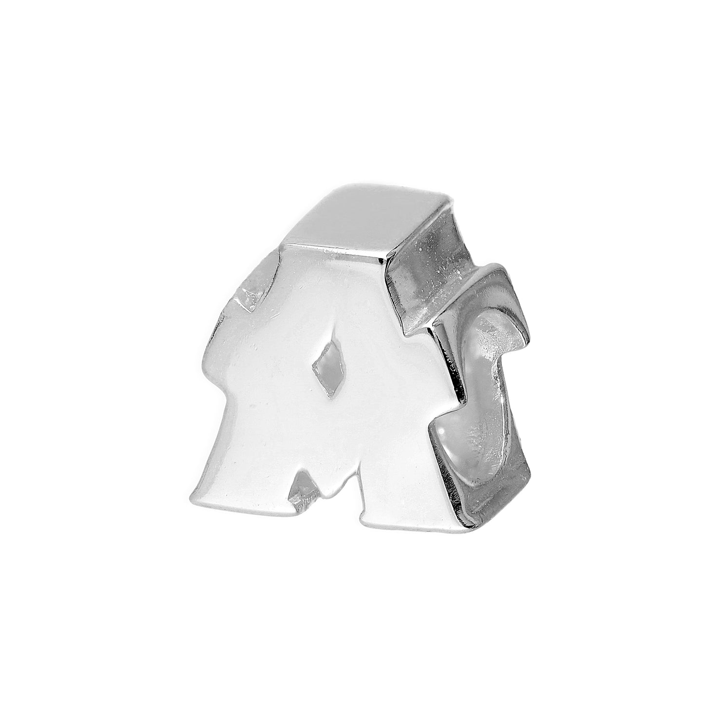 Sterling Silver Alphabet Letter Bead Charm A - Z
