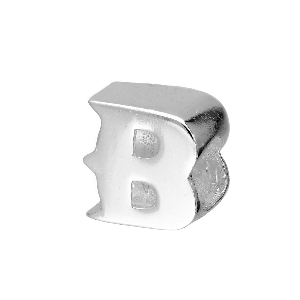 Sterling Silver Alphabet Letter Bead Charm A - Z