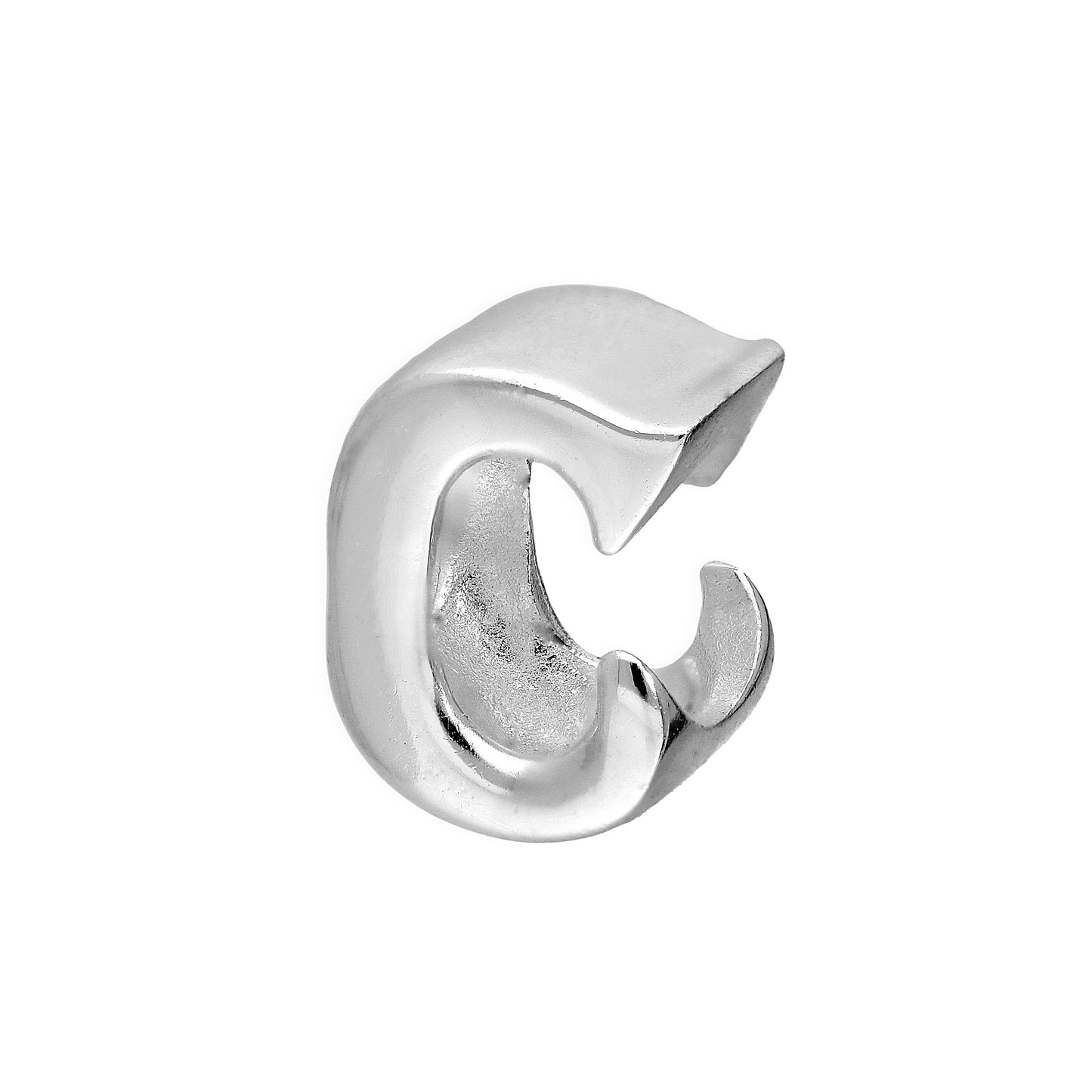 Sterling Silver Alphabet Letter Bead Charm A - Z