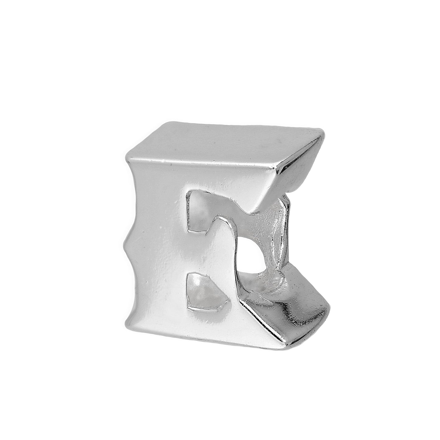 Sterling Silver Alphabet Letter Bead Charm A - Z