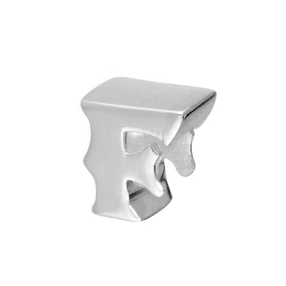 Sterling Silver Alphabet Letter Bead Charm A - Z