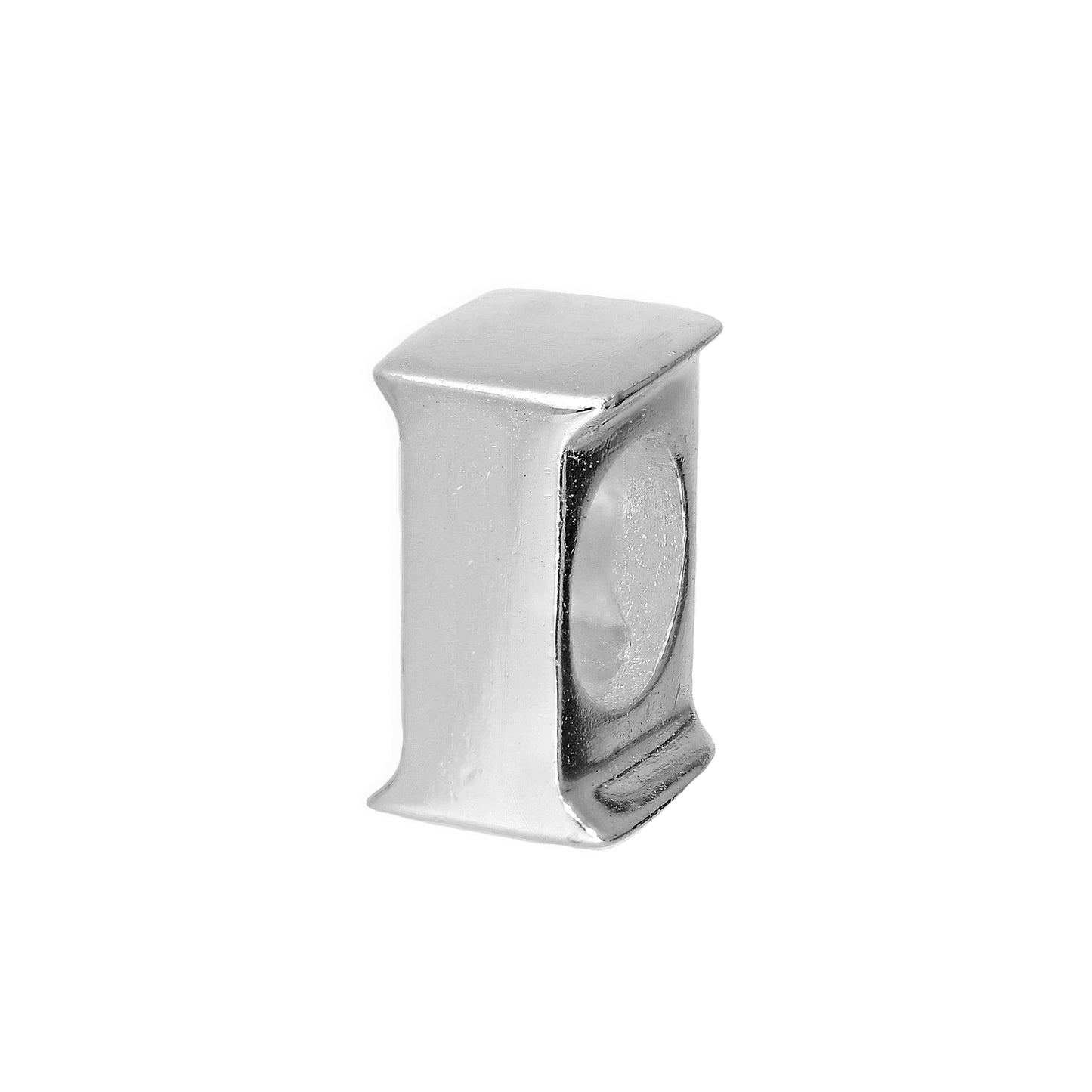 Sterling Silver Alphabet Letter Bead Charm A - Z