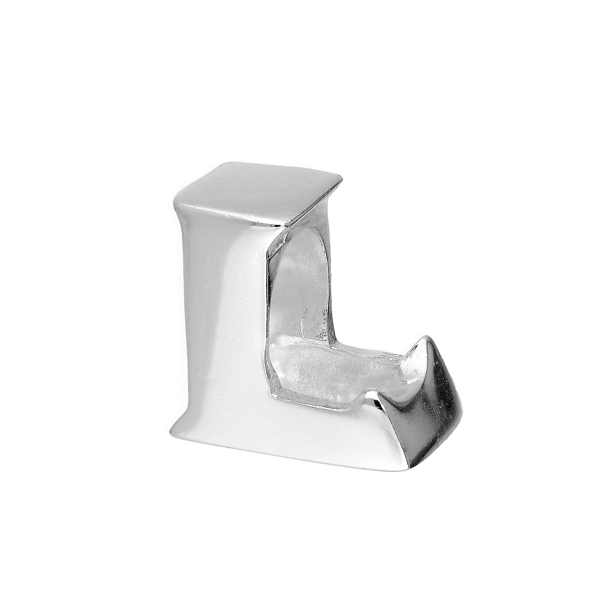 Sterling Silver Alphabet Letter Bead Charm A - Z