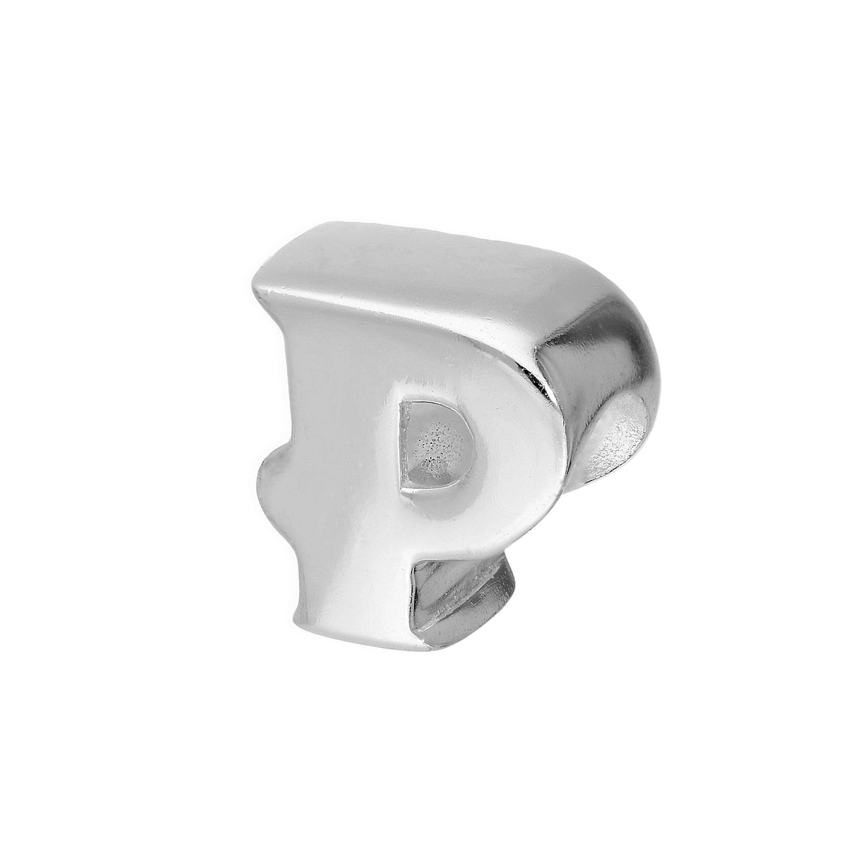 Sterling Silver Alphabet Letter Bead Charm A - Z