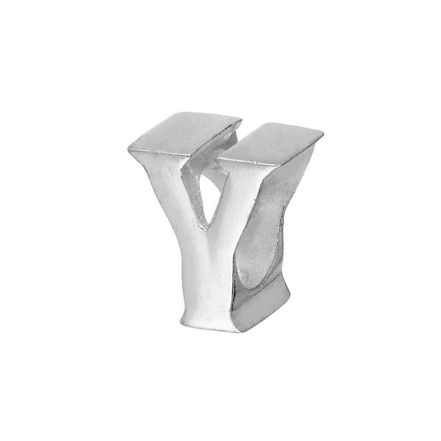 Sterling Silver Alphabet Letter Bead Charm A - Z