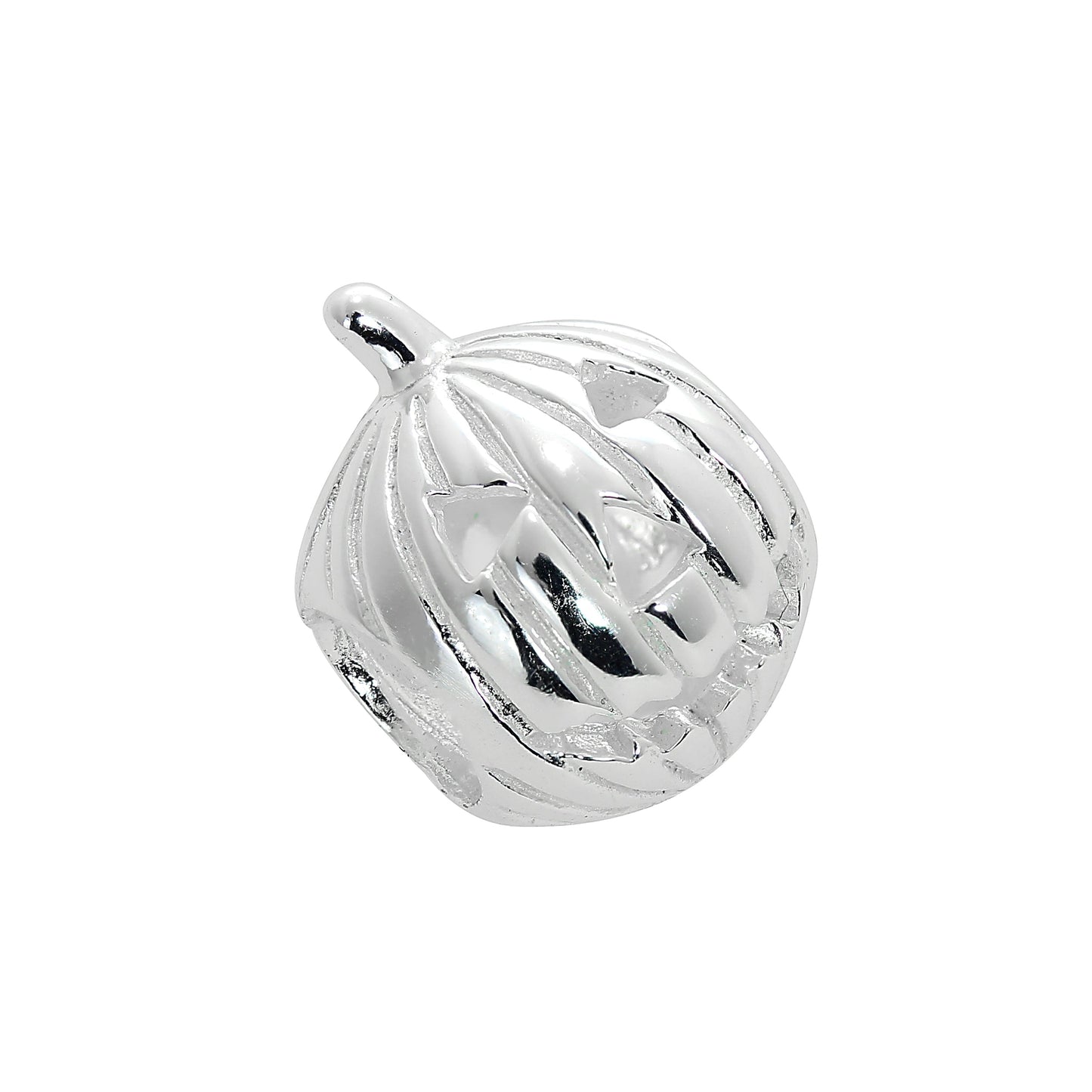 Sterling Silver Pumpkin Bead Charm