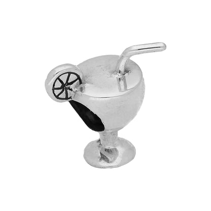 Sterling Silver Cocktail Glass Bead Charm