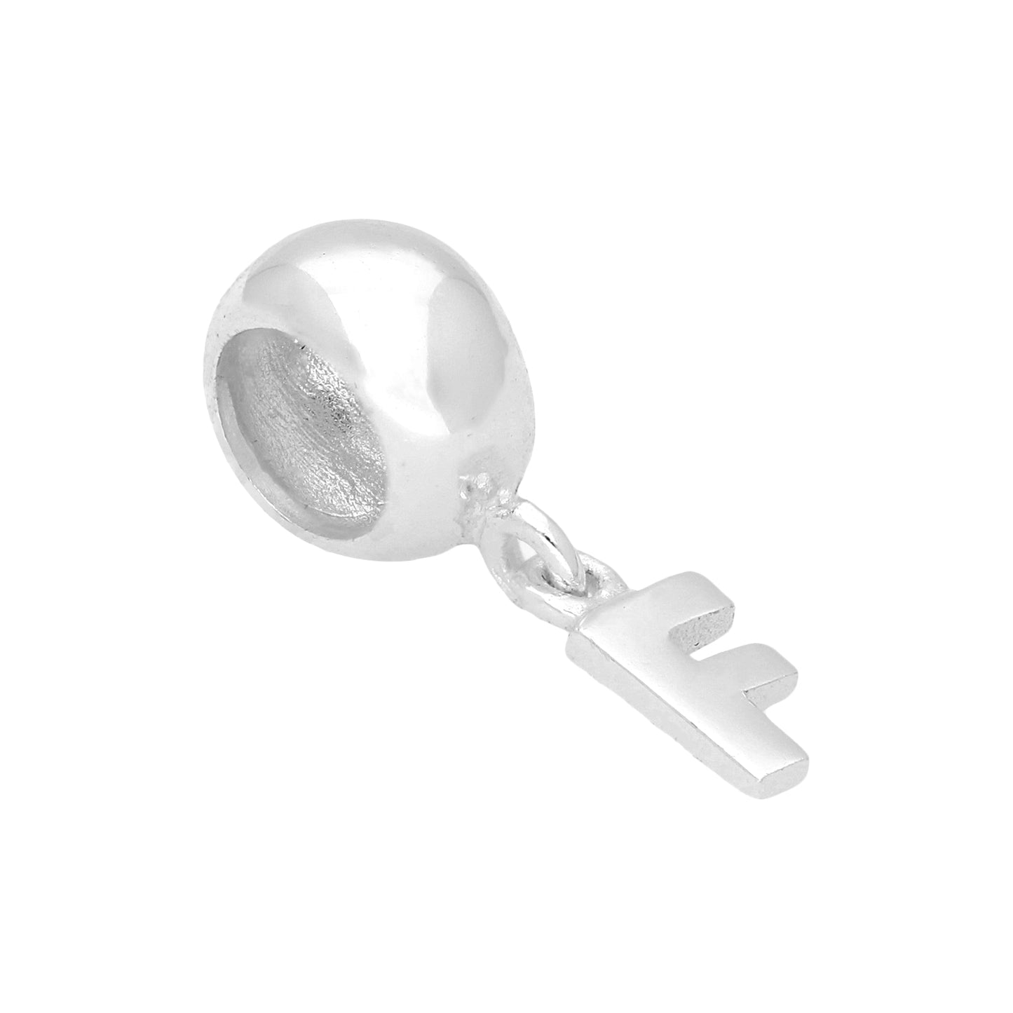 Sterling Silver Hanging Alphabet Letter Bead Charm A - Z