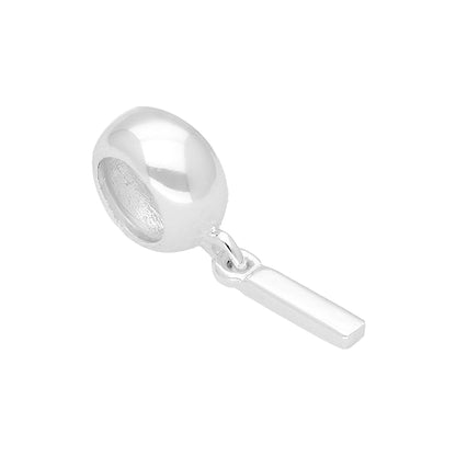 Sterling Silver Hanging Alphabet Letter Bead Charm A - Z