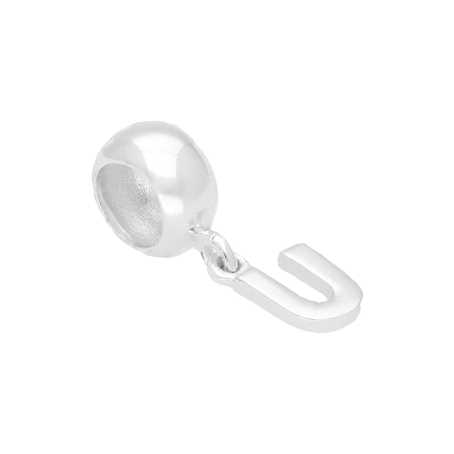 Sterling Silver Hanging Alphabet Letter Bead Charm A - Z