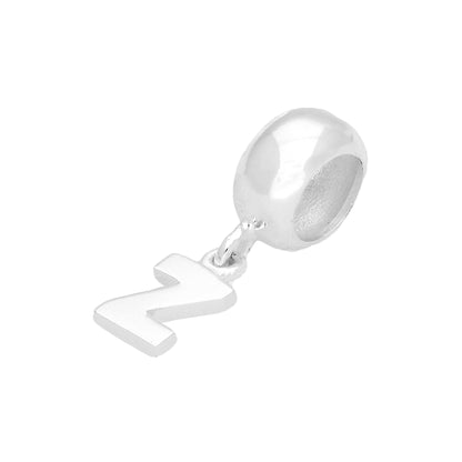 Sterling Silver Hanging Alphabet Letter Bead Charm A - Z