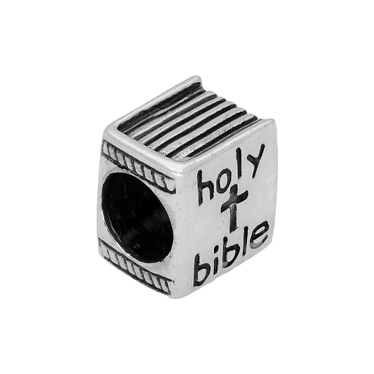 Sterling Silver Holy Bible Bead Charm Holy Book
