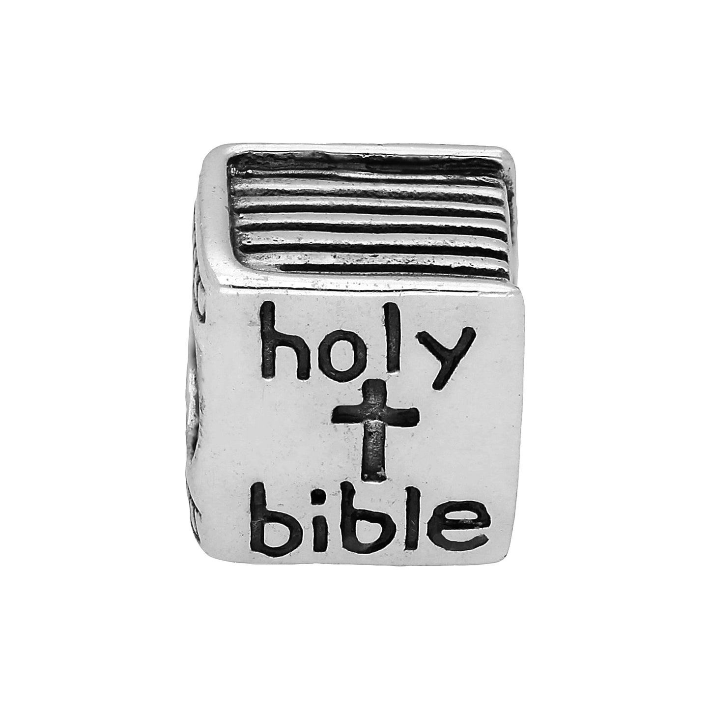 Sterling Silver Holy Bible Bead Charm Holy Book