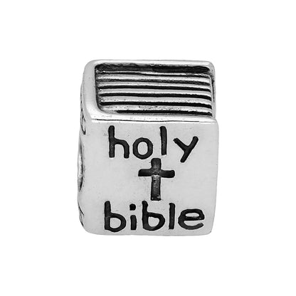 Sterling Silver Holy Bible Bead Charm Holy Book
