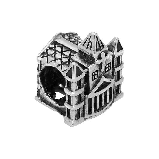 Sterling Silver Church Bead Charm