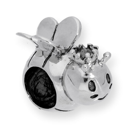 Sterling Silver King Bee Bead Charm