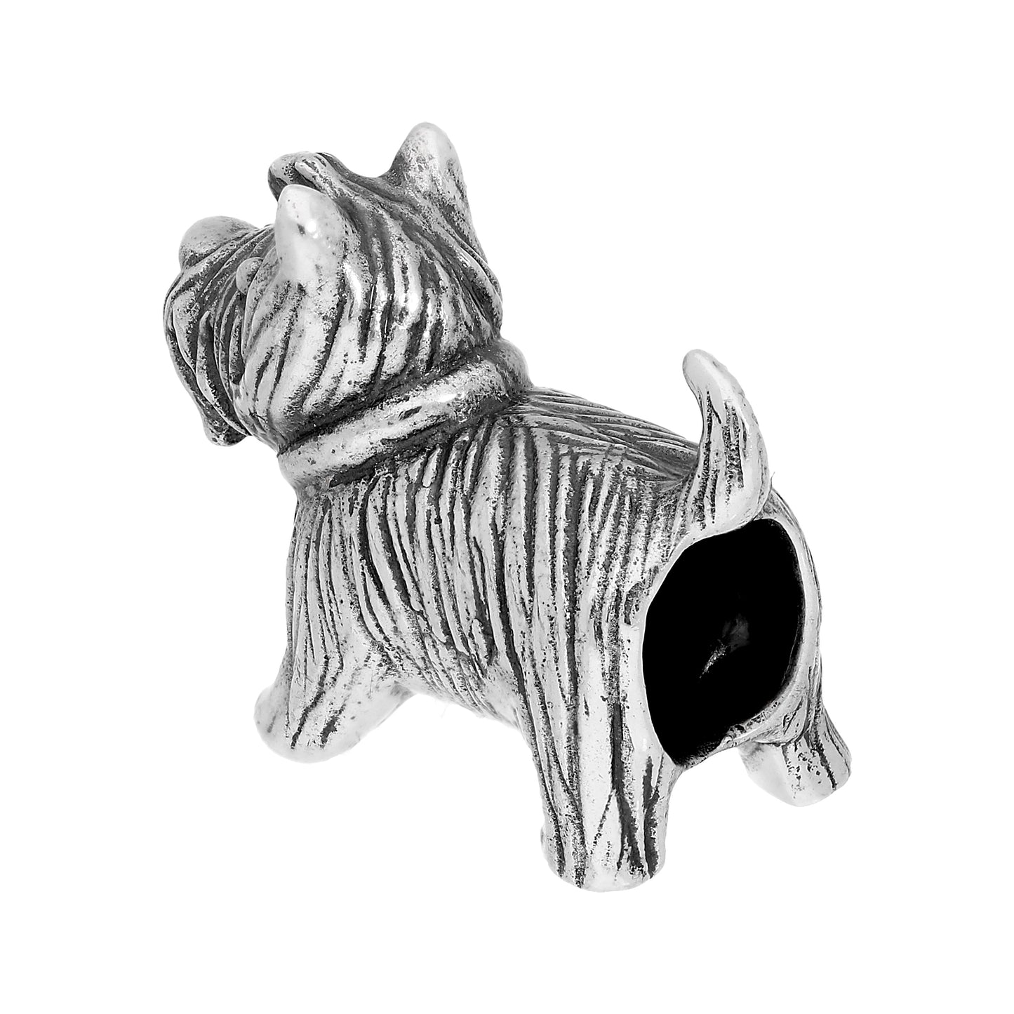 Sterling Silver Scottie Dog Bead Charm