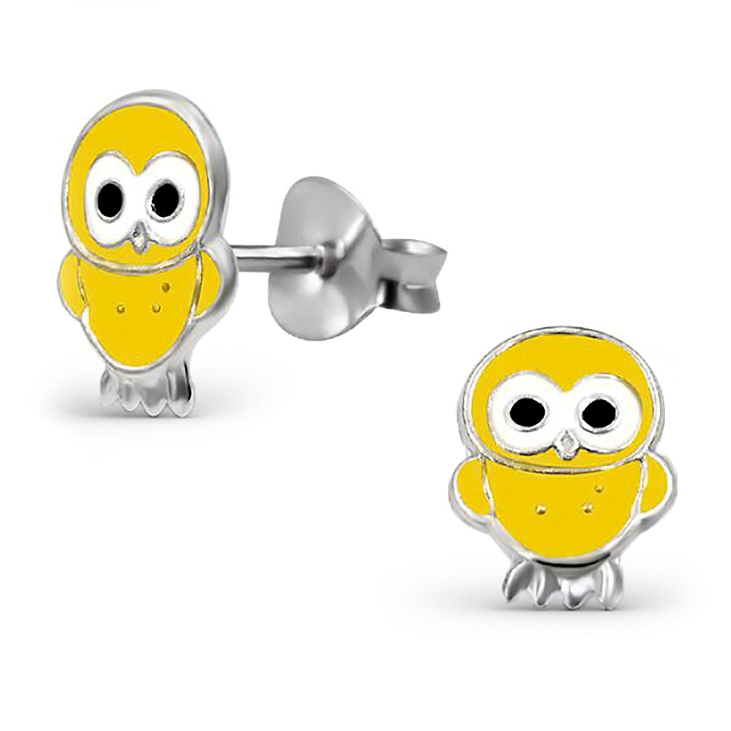 Sterling Silver Yellow Chick Stud Earrings