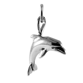 Sterling Silver 3D Dolphin Charm