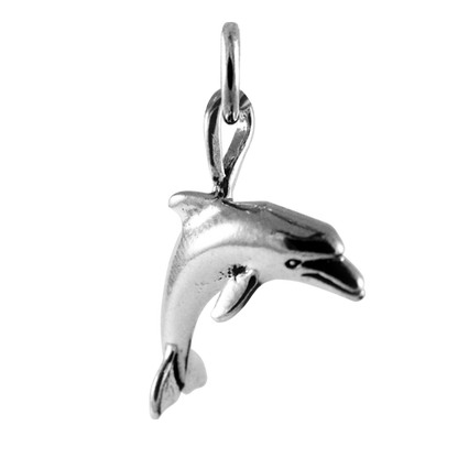 Sterling Silver 3D Dolphin Charm
