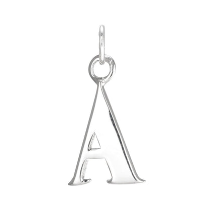 Sterling Silver Alphabet Letter Charm on Jump