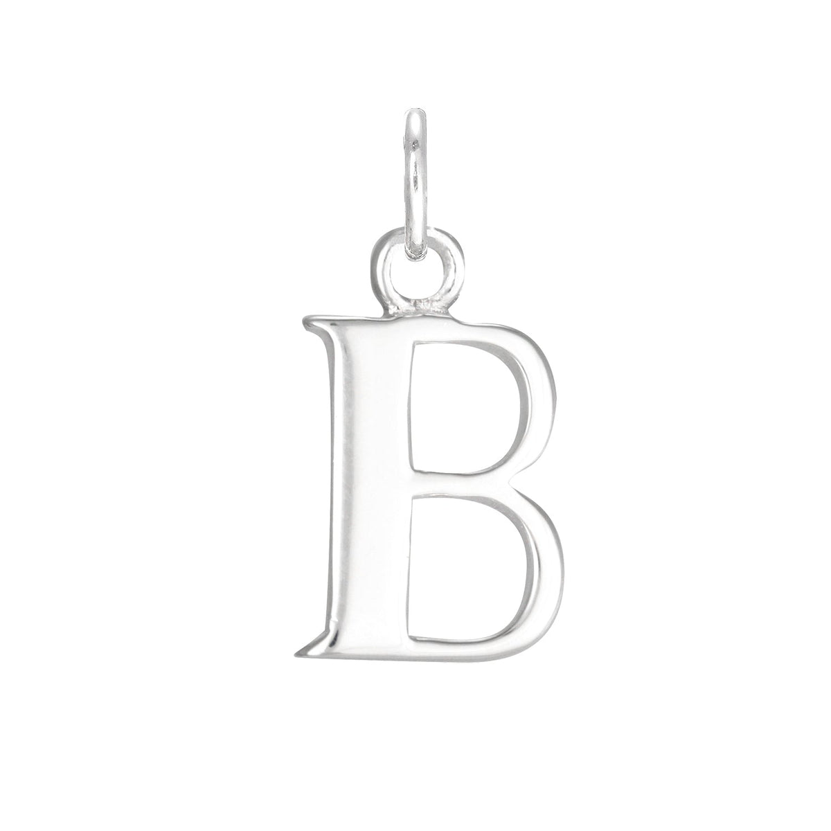 Sterling Silver Alphabet Letter Charm on Jump
