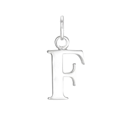 Sterling Silver Alphabet Letter Charm on Jump