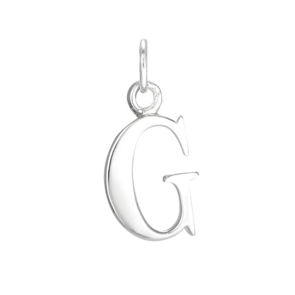 Sterling Silver Alphabet Letter Charm on Jump