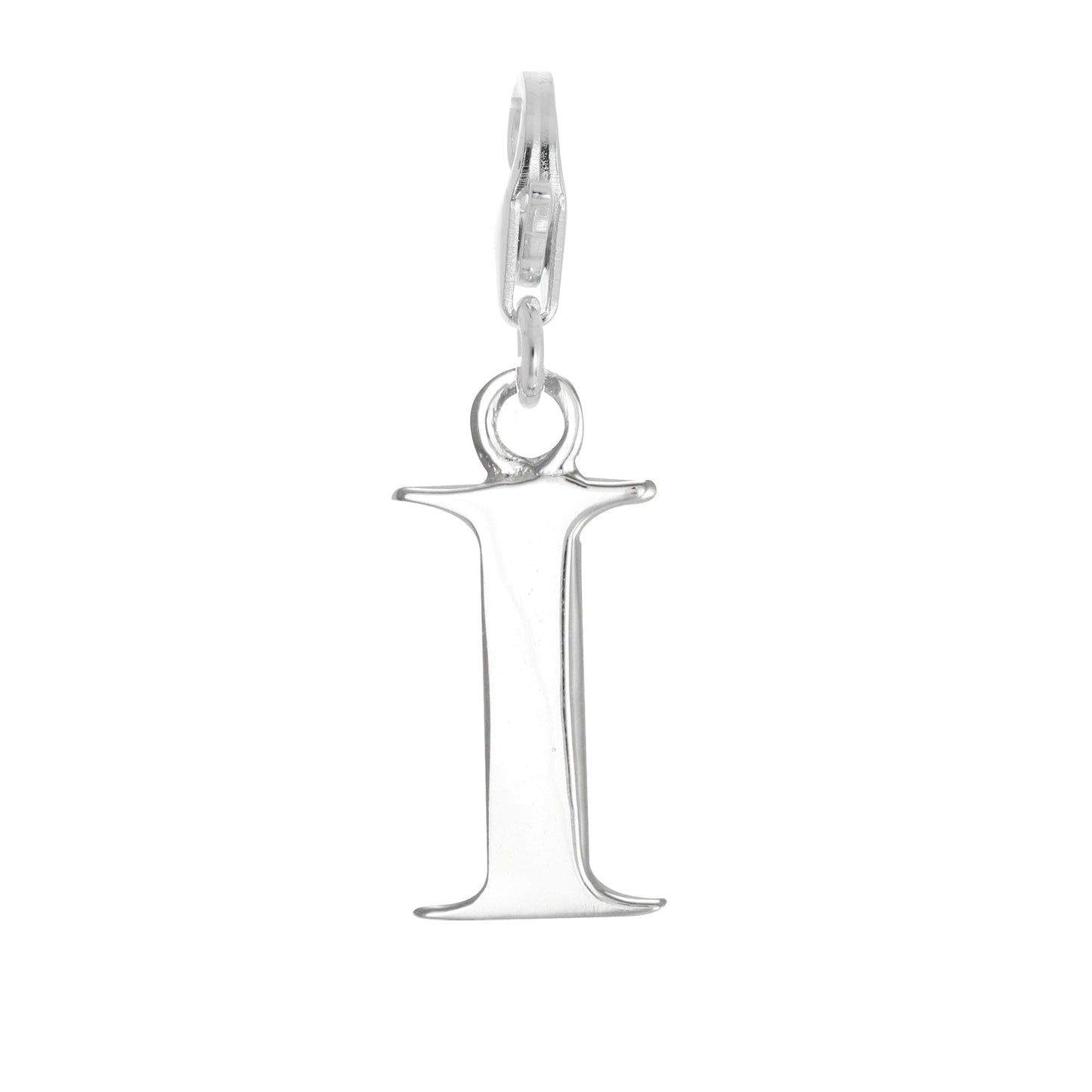Sterling Silver Alphabet Letter A - Z Charm on Clip