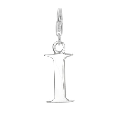 Sterling Silver Alphabet Letter A - Z Charm on Clip