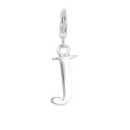 Sterling Silver Alphabet Letter A - Z Charm on Clip