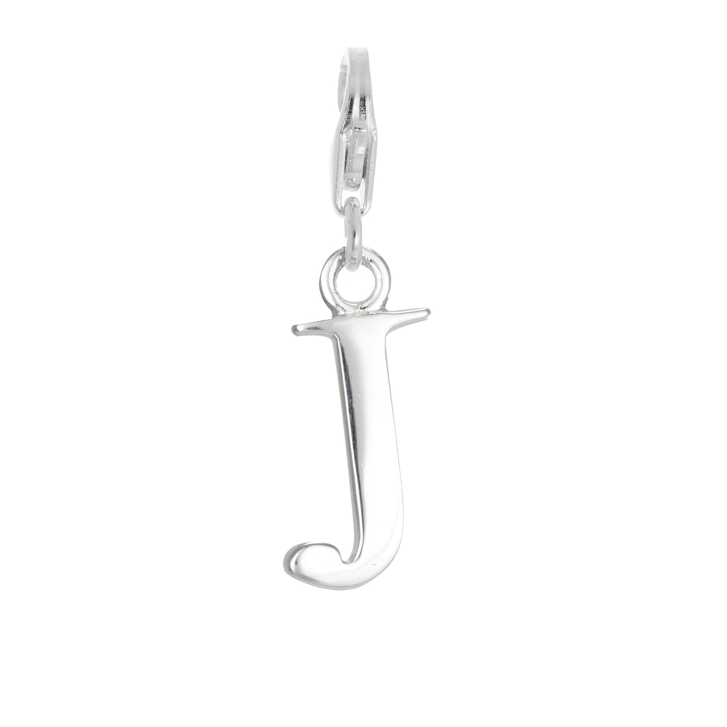 Sterling Silver Alphabet Letter A - Z Charm on Clip