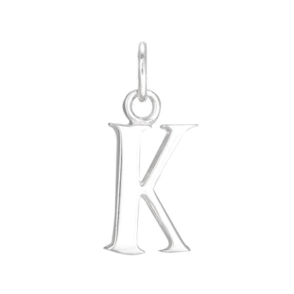 Sterling Silver Alphabet Letter Charm on Jump