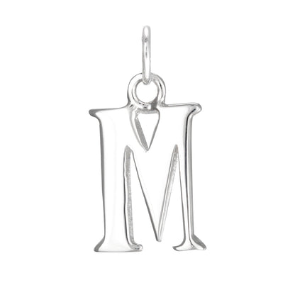 Sterling Silver Alphabet Letter Charm on Jump