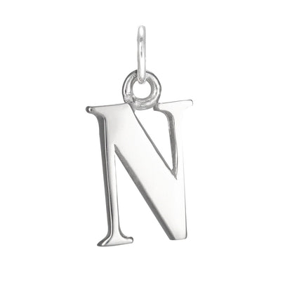 Sterling Silver Alphabet Letter Charm on Jump