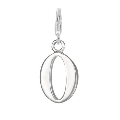 Sterling Silver Alphabet Letter A - Z Charm on Clip