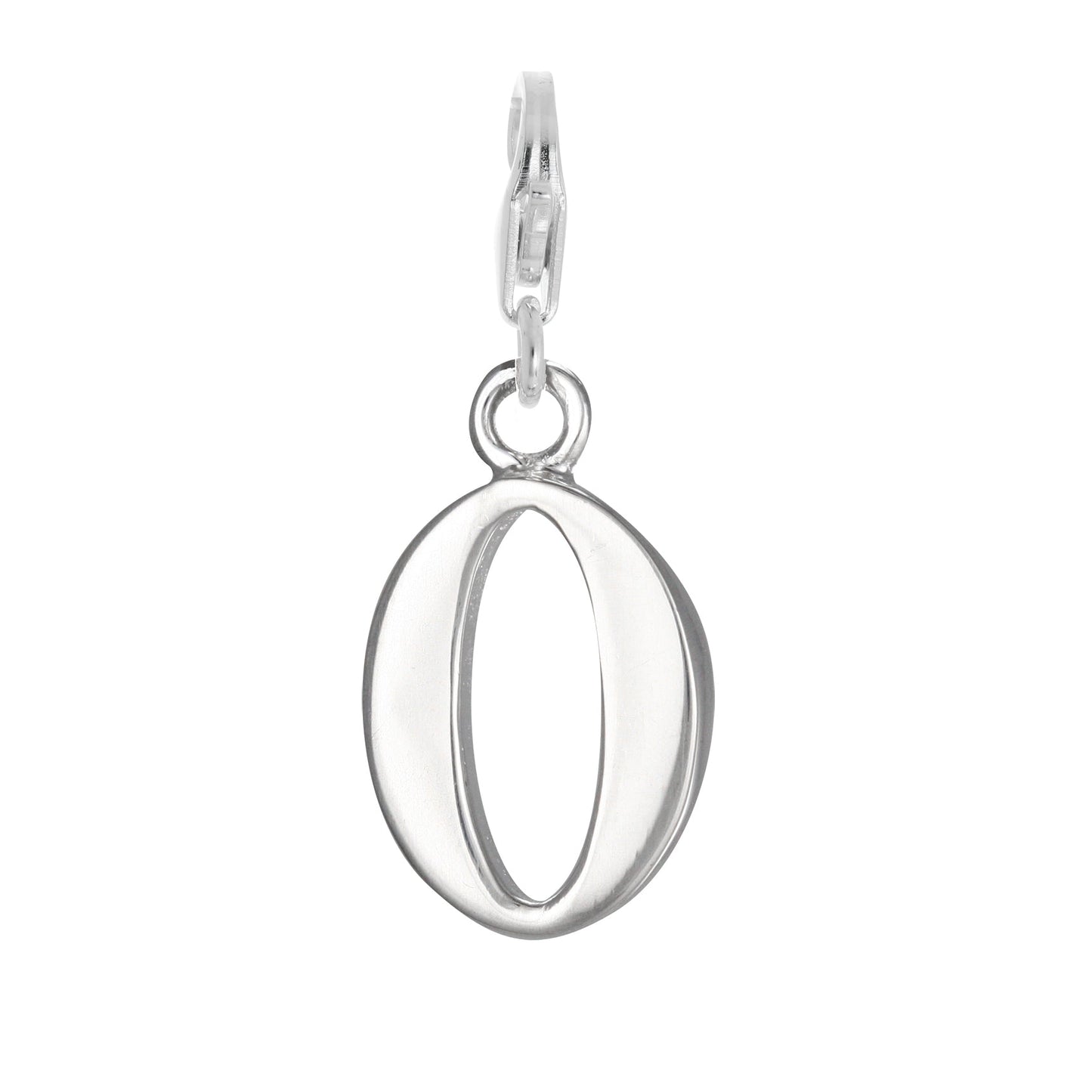 Sterling Silver Alphabet Letter A - Z Charm on Clip