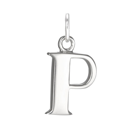 Sterling Silver Alphabet Letter Charm on Jump