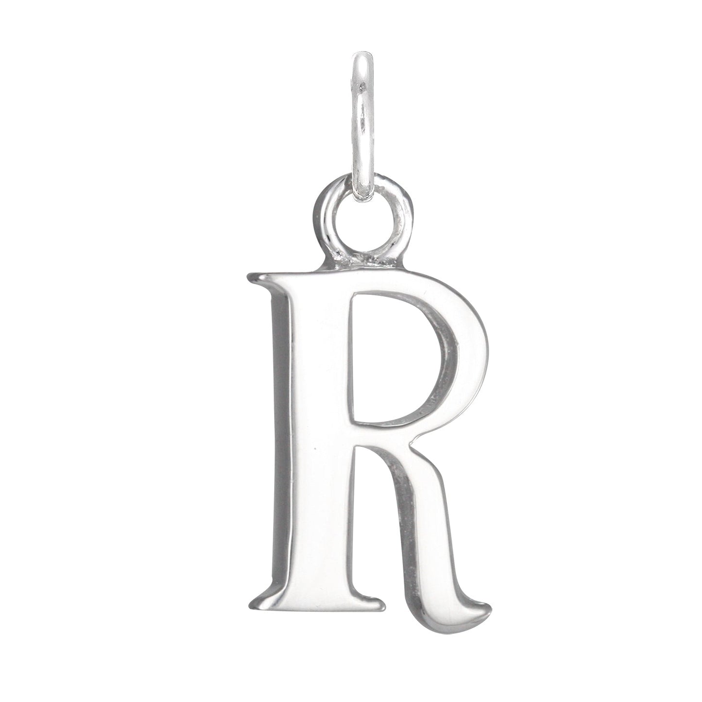 Sterling Silver Alphabet Letter Charm on Jump