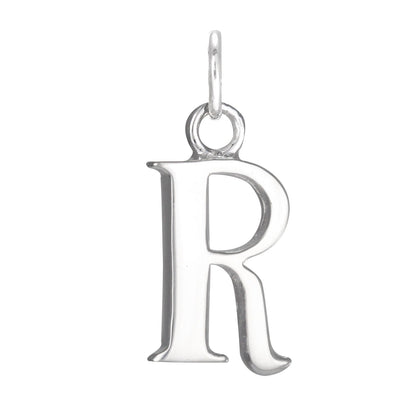 Sterling Silver Alphabet Letter Charm on Jump
